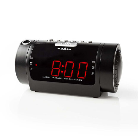 Nedis CLAR005BK Digitale Wekkerradio Met Display Led Van 0,9" Fm Dubbel Alarm Sluimeren