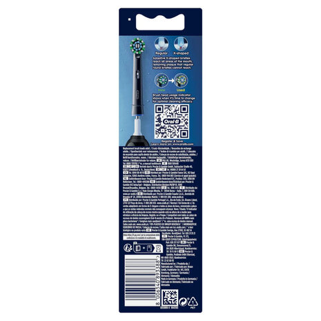 Oral-B Cross Action Pro Opzetborstels 8 Stuks Zwart