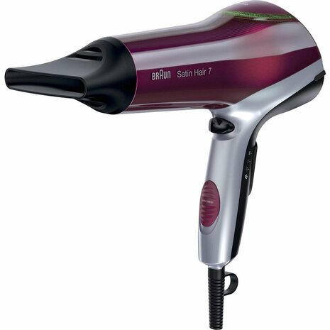 Braun HD770 Satin Hair 7 Colour Föhn 2200W Rood/Zilver