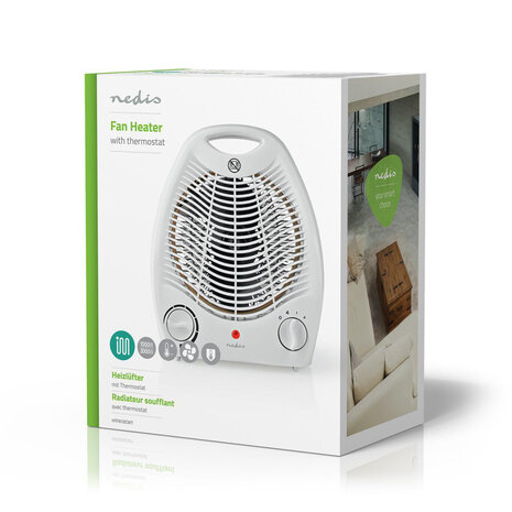 Nedis HTFA13CWT Ventilatorkachel 2000 W Thermostaat