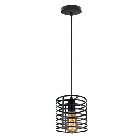 Homestyle Pro MK014-B Industriële Hanglamp 16x19 cm Zwart/Metaal