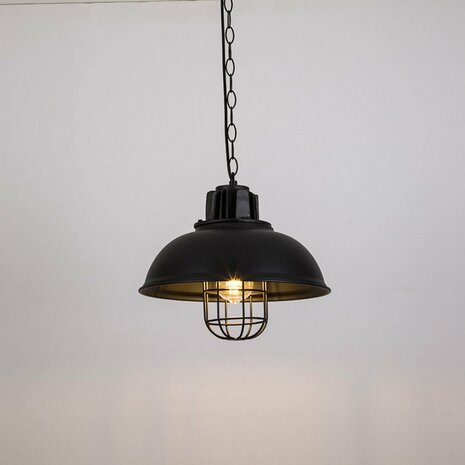 Homestyle Pro MK107-BB Industriële Hanglamp 33x26 cm Zwart/Metaal