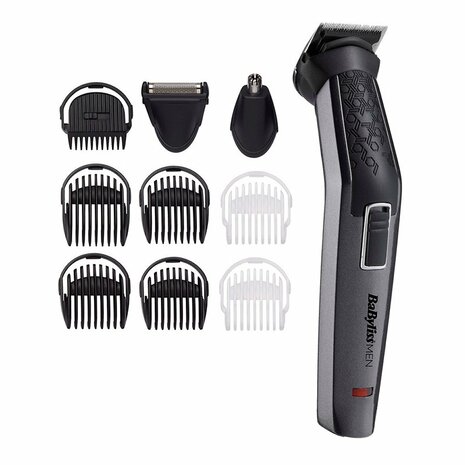 Babyliss MT727E Carbon Titanium 10in1 Multi Trimmer Zwart/Zilver