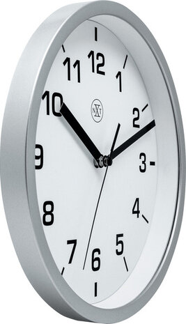 NeXtime NX-7321ZI Wandklok NXT Diameter 20cm Kunststof Zilver, Witte Wijzerplaat