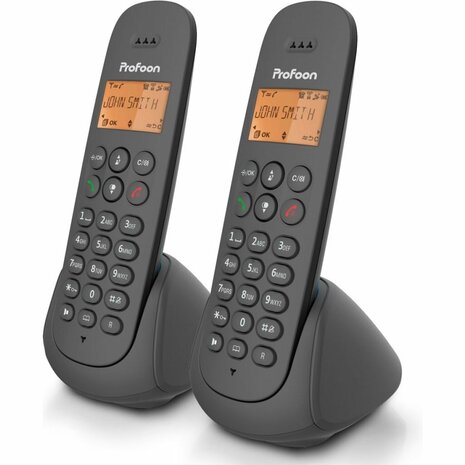 Profoon PDX620 DECT Telefoons 2 Stuks Zwart