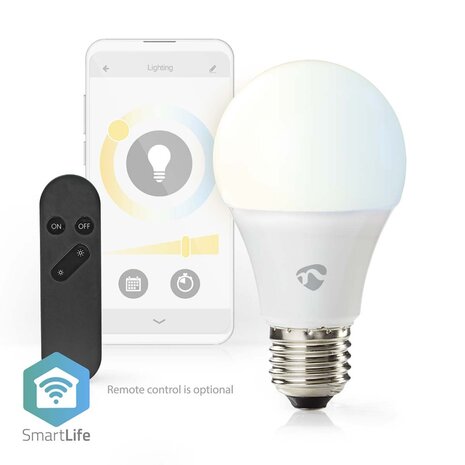 Nedis WIFILRW10E27 Smartlife Led Bulb Wi-fi E27 806 Lm 9 W Warm To Cool White Energieklasse: F Android™ / Ios Peer