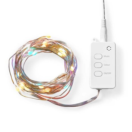 Nedis WIFILX51RGB Smartlife Gekleurde Led-strip Wi-fi Meerkleurig 5000 Mm Ip44 400 Lm Android™ / Ios