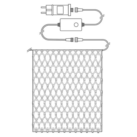 Nedis WIFILXN01W280 Smartlife Decoratieve LED Net 280 LEDs Zwart