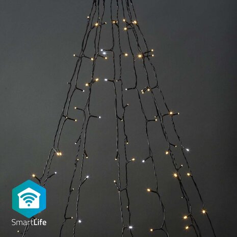 Nedis WIFILXT02W200 Smartlife Decoratieve Led Boom Wi-fi Warm Tot Koel Wit 200 Led's 10 X 2 M Android™ / Ios