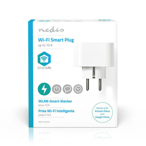 Nedis WIFIP130FWT Wi-fi Smart Plug Schuko Type F 10 A