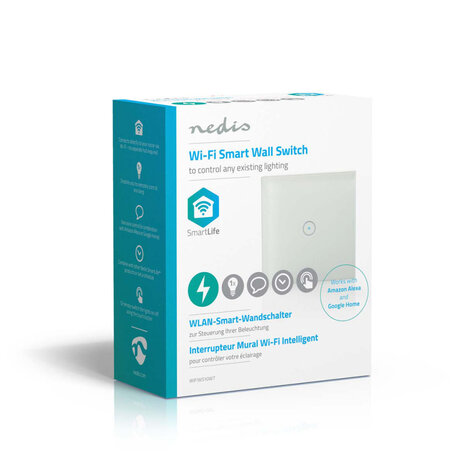 Nedis WIFIWS10WT Wi-fi Smart Lichtschakelaar Single