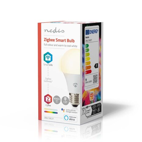 Nedis ZBLC10E27 Smartlife Multicolour Lamp Zigbee 3.0 E27 806 Lm 9 W Rgb / Warm Tot Koel Wit 2200 - 6500 K Android™ / Ios Peer 1 Stuks