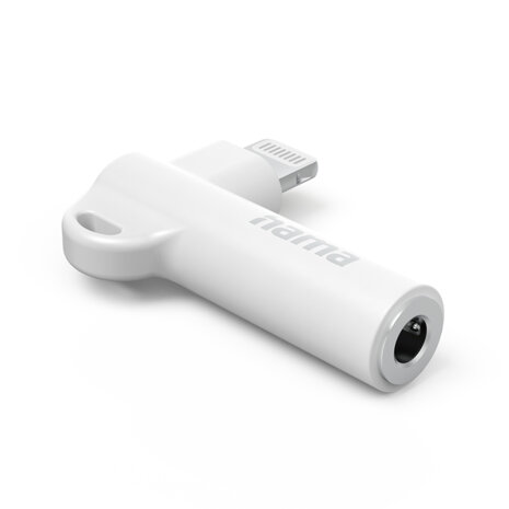 Hama Aux-Adapter 90° Hoekstekker Lightning Wit