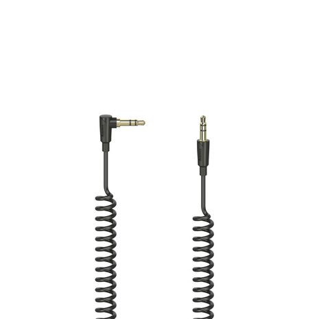 Hama Spiraalkabel Flexi-Slim 3,5-mm-jack-st. 90°- Stekker Stereo 1,5 M