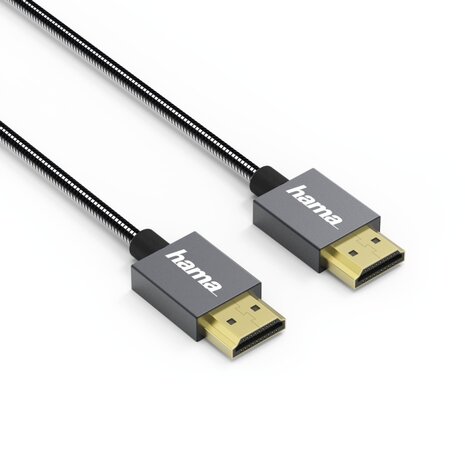 Hama High-speed HDMI™-kabel Elite Ethernet Metaal Antraciet 0,75 M