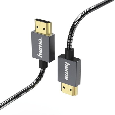 Hama High-speed HDMI™-kabel Elite Ethernet Metaal Antraciet 0,75 M