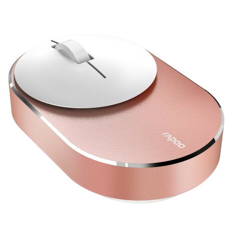 Rapoo M600 Mini Silent Multimodus Draadloze Optische Muis Rose Gold