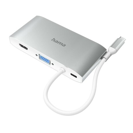 Hama USB-C-hub Multiport 8-poorts 3x USB-A 2x USB-C VGA HDMI™ LAN