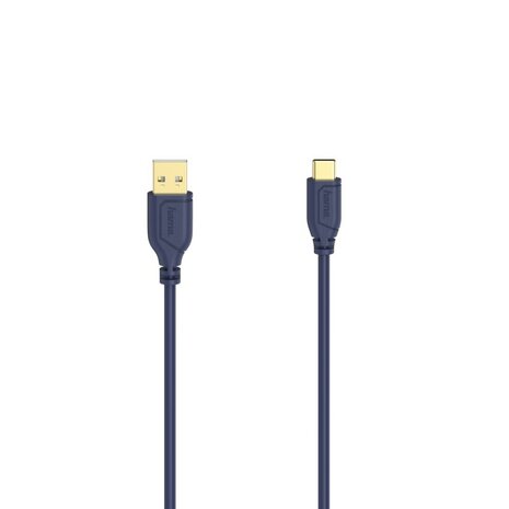 Hama USB-C-kabel Flexi-Slim USB 2.0 480 Mbit/s Blue Depths 0,75 M