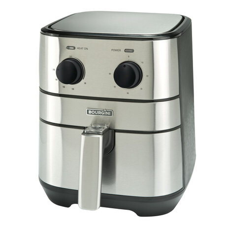 Bourgini Classic Health Fryer 4L 1500W RVS/Zwart