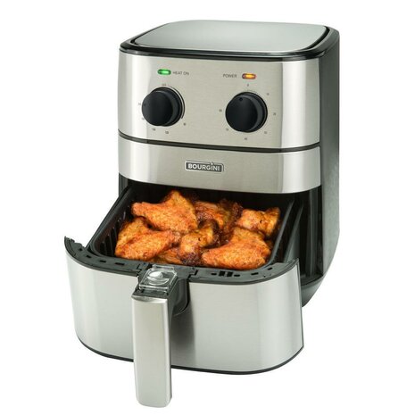 Bourgini Classic Health Fryer 4L 1500W RVS/Zwart