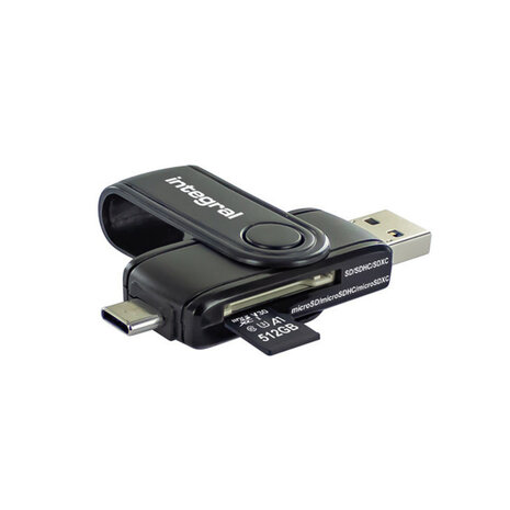 Integral Reader Sd/microsd Usb-a/usb-c