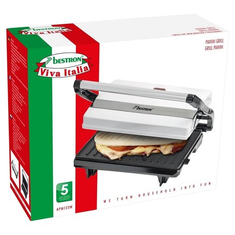 Bestron APM123W Panini Grill Wit