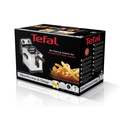 Tefal FR5111 Pro Inox and Design Friteuse 2400W 3L Zwart/RVS