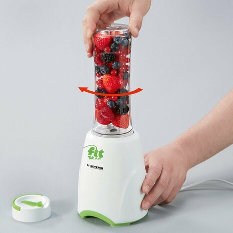 Severin SM3735 Smoothie Mix and Go Blender Wit/Groen