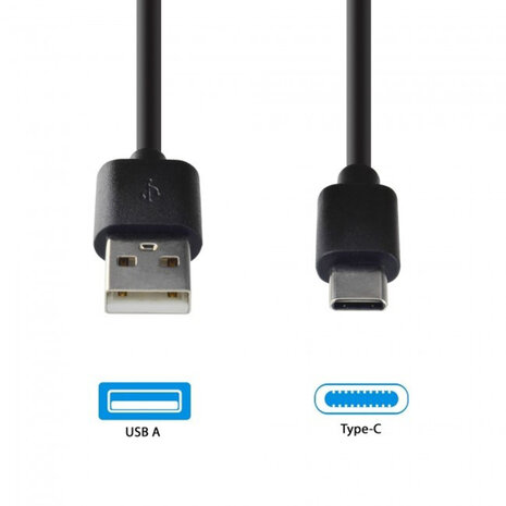 GrabNGo Gng Laad/datakabel Usb-c 2m Zw