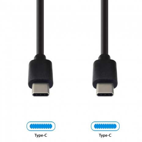 GrabNGo Gng Laadk. Usb-c>usb-c 2m Zwart