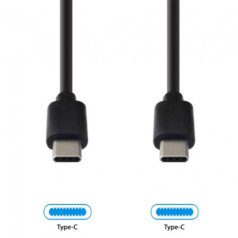 GrabNGo Gng Laadk. Usb-c>usb-c 1m Zwart