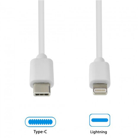 GrabNGo Gng Laadk.usb-c>lightn.3m Wit