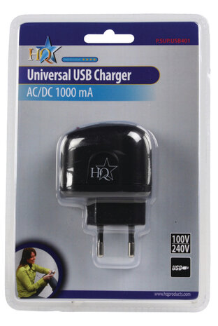 Hq P. sup. usb401 Universele Usb Lader 5 V 1000 Ma