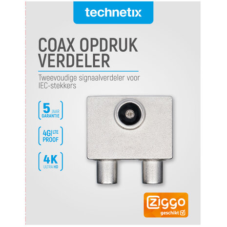 Technetix 2-weg Tv Splitter PTSX02