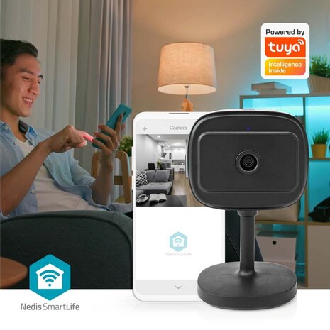 Nedis WIFICI07CBK Smartlife Camera Voor Binnen Wi-fi Full Hd 1080p Cloud Opslag (optioneel) / Microsd (niet Inbegrepen) / Onvif Met Bewegingssensor Nachtzicht