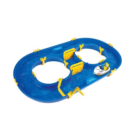 BIG Waterplay Waterbaan Rotterdam met Bootje & Figuur 90x50x9 cm