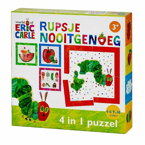 Bambolino Toys Rupsje Nooitgenoeg 4in1 Puzzel 4-16 Stukjes