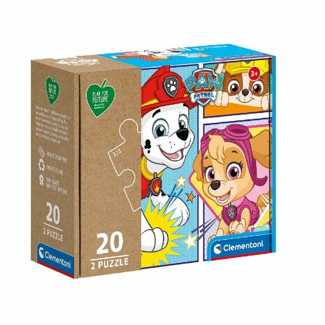 Clementoni Puzzel Paw Patrol 2x20 Stukjes