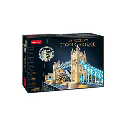 Cubic Fun 3D Puzzel Tower Bridge + LED Verlichting 222 Stukjes