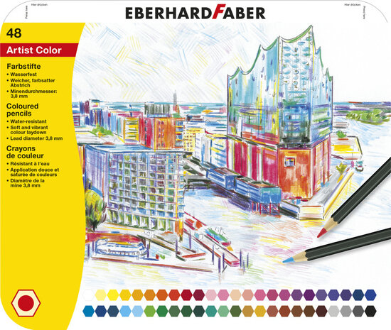 Eberhard Faber EF-516148 Kleurpotloden Metaaletui A 48 Stuks