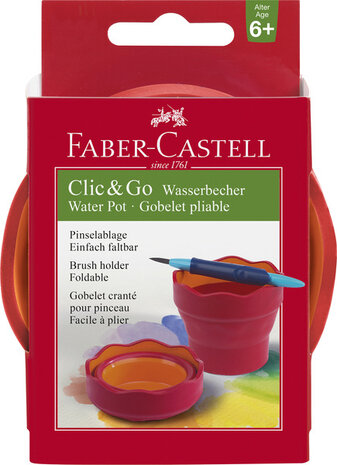 Faber Castell FC-181517 Watercup Clic & Go Roze/Oranje