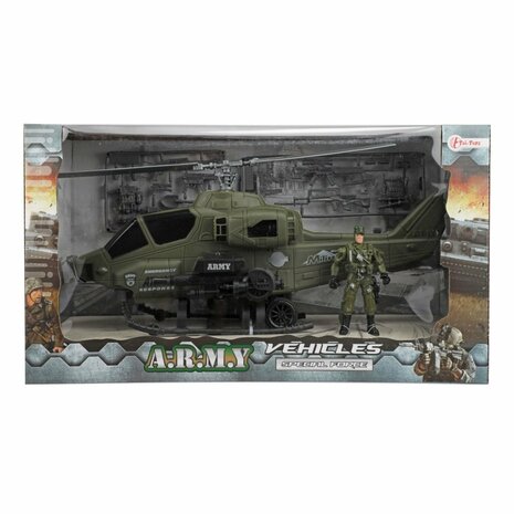 Army Militair Voertuig + Soldaat en Accessoires Assorti