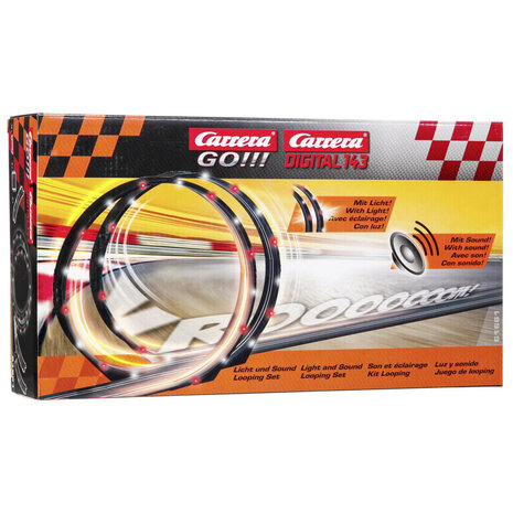 Carrera Go!!! en Carrera Digital 143 Loopingset met Licht en Geluid 11-delig