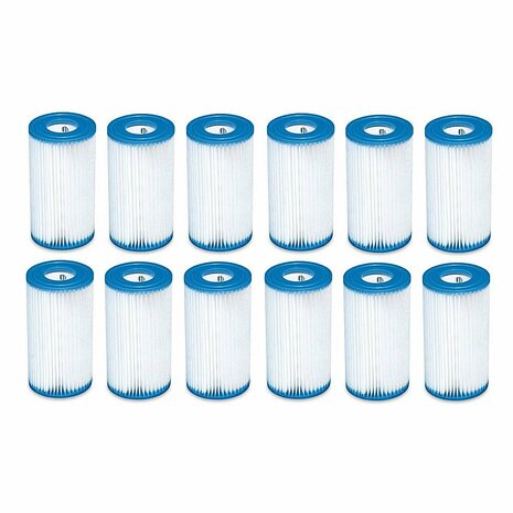 Intex 29000 Filter Cartridge Type A 12 Stuks voor Zwembad 244/305/366 cm