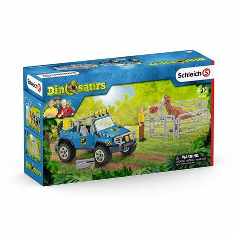 Schleich Dinosaarus Terreinwagen met Dino-Buitenpost