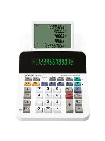 Citizen SH-EL1501 Calculator Sharp EL1501 Wit Desk 12 Digit