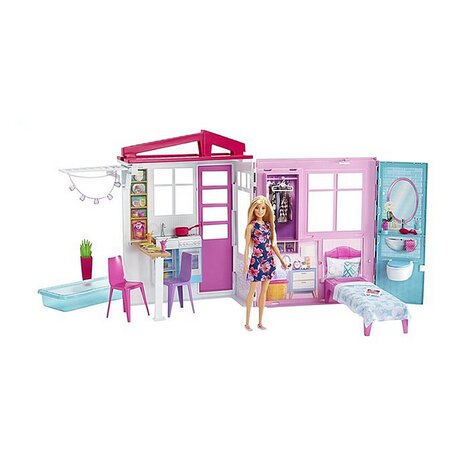 Barbie Huis met Pop + Meubels en Accessoires