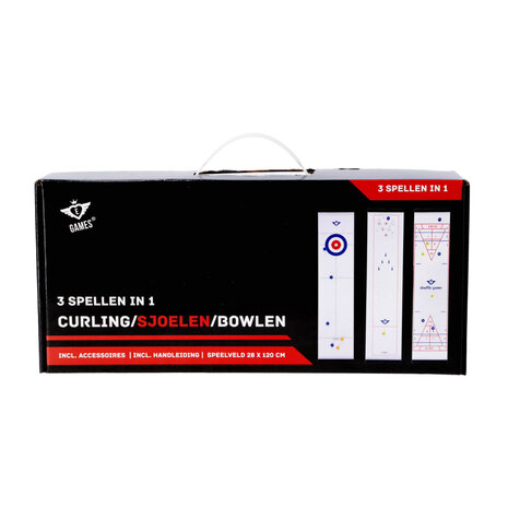 Engelhart 3in1 Set Curling Sjoelen en Bowlen