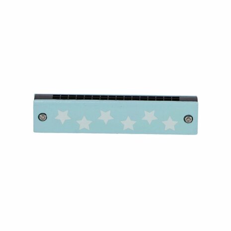 Mondharmonica Hout Blauw/Zwart